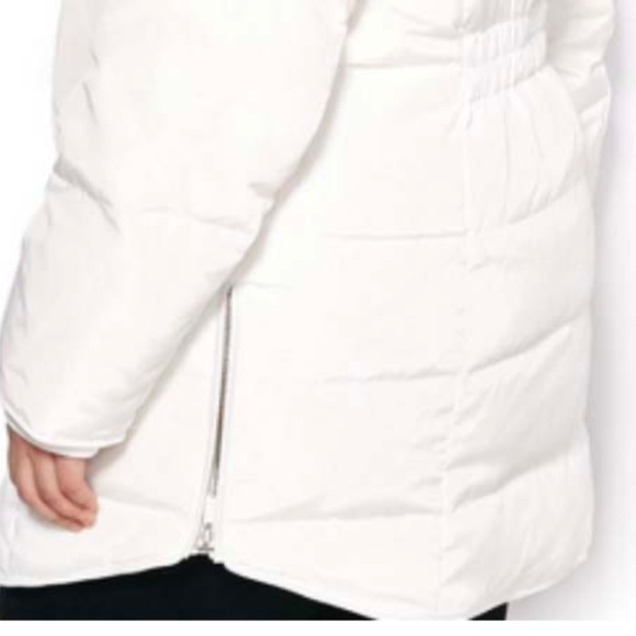COAT, DOWN BLEND, BLANC DE BLANC (WHITE), SZ 4X, REMOVABLE HOOD, ZIP POCKETS, - Picture 6 of 6